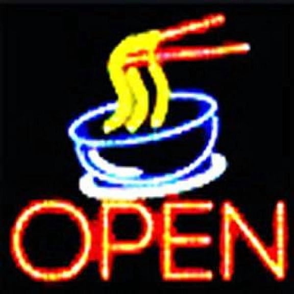 Neon LED Open Sign 19" x 19" with Animation and Power Switch