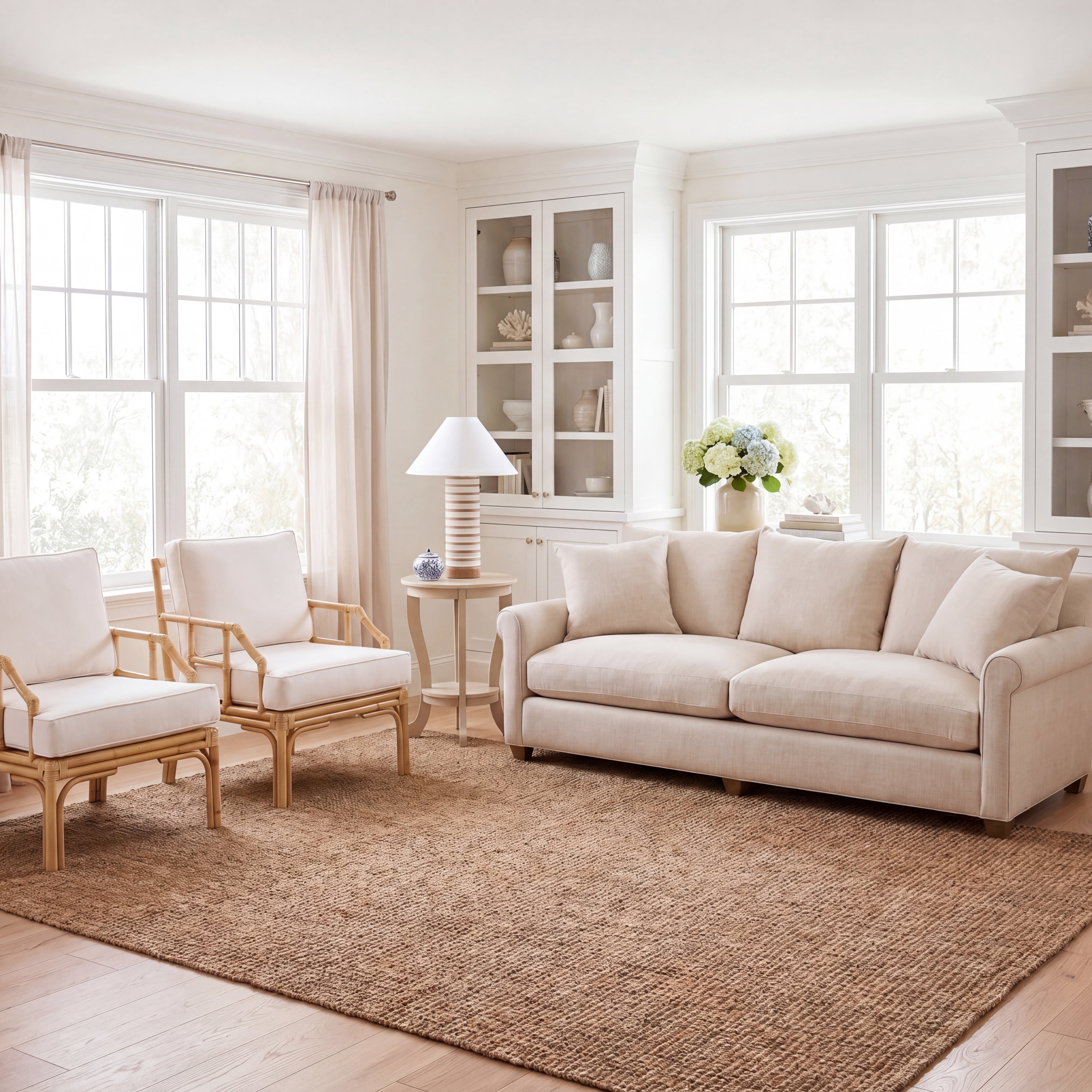Safavieh Natural Fiber Levi Solid Area Rug, Natural/Gray, 6' x 8'