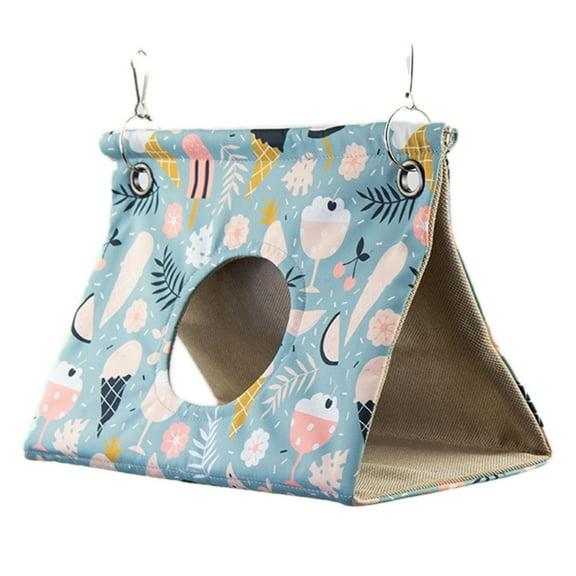 Spring Summer Bird Snuggle Hut - Plush Hanging Hammock Nest for Parakeets, Cockatiels & Small Parrots - Soft Fluffy Hideaway Bed for Cage - Cozy Sleeping Spot for Birds