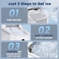 thumbnail image 5 of Pebble Ice Maker with Soft Chewable Pellet Ice, 33Lbs/Day, Self-Cleaning, One-Click Operation, Portable Nugget Ice Machine for Home Office Kitchen Bar Party, 5 of 6