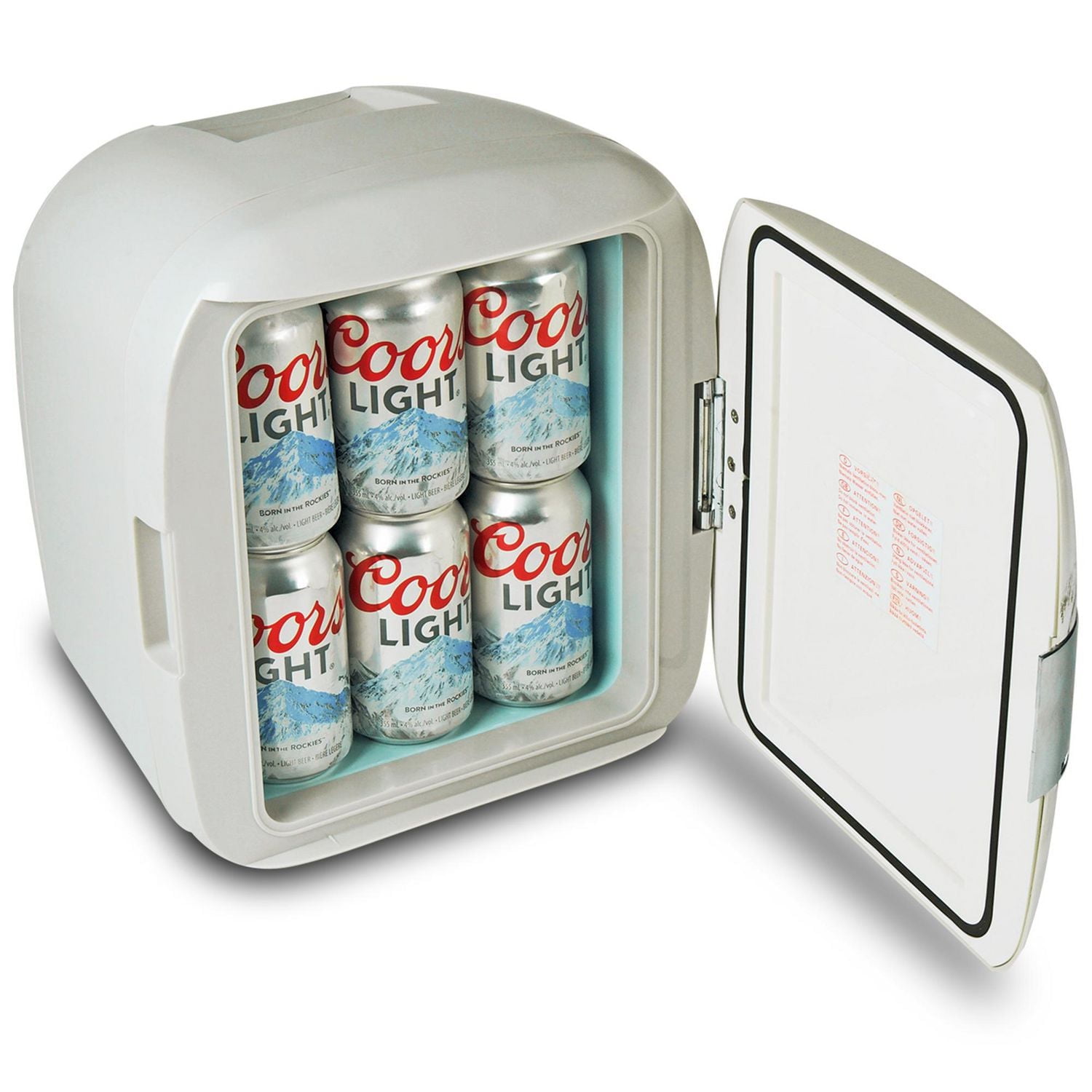 Coors Light 7.9L Mini Fridge, Portable 12 Can Cooler/Warmer for Travel, Home, Office- Gray