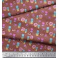 thumbnail image 2 of Soimoi Poly Georgette Fabric Donuts Food Print Fabric by Yard 52 Inch Wide, 2 of 5