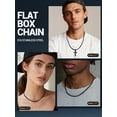 thumbnail image 3 of PROSTEEL Mens Chain Stainless Steel Round Link Chain Black Necklaces 4mm Non-tarnish Hypoallergenic Birthday Valentines Father Day Jewelry Gift for Dad Husband 14 Inch, 3 of 8