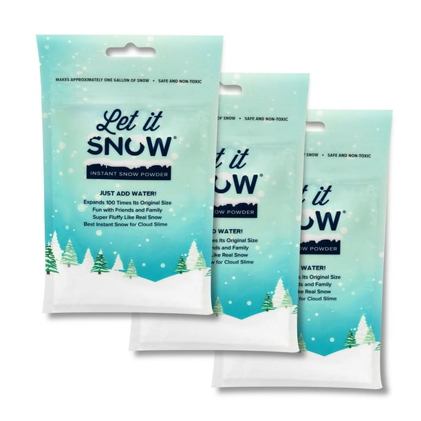 Let it Snow Instant Snow Powder for Slime, Premium Fake Snow Perfect
