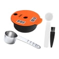 thumbnail image 1 of Cápsulas de café expreso de acero inoxidable con juego de s de cepillo Cápsulas de café recargables para de café TAS1003 / 01 TAS1403 / Naranja 60ML SM SunniMix Vaina de cápsulas reutilizables, 1 of 8