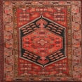 thumbnail image 1 of Ahgly Company Indoor Square Traditional Red Persian Area Rugs, 3' Square, 1 of 6