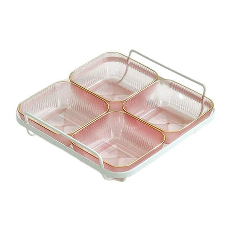 

snack Serving Tray Condiment Storage Container Multifunctional Holder Dessert Serving Plate Stand for Candy Cookies Cakes Home Table Grids