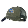 thumbnail image 2 of Louisiana State Map Flag Embroidered Low Profile Cotton Mesh Cap - Green OSFM, 2 of 5