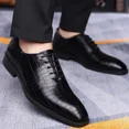 thumbnail image 7 of New Elegant Casual Work Shoes, Men's Classic Patent Leather, Grid Oxford Shoes for Men, Stylish Pointy Lace-up Business Shoes, 7 of 7