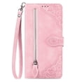 thumbnail image 2 of for Motorola Moto G 2025 / G 2026 / G Paly 2026 6.7 inch Case, Wallet for Women Men, Durable PU Leather Magnetic Flip Lanyard Strap Wristlet Zipper Card Holder Wallet Phone Case,Pink, 2 of 10
