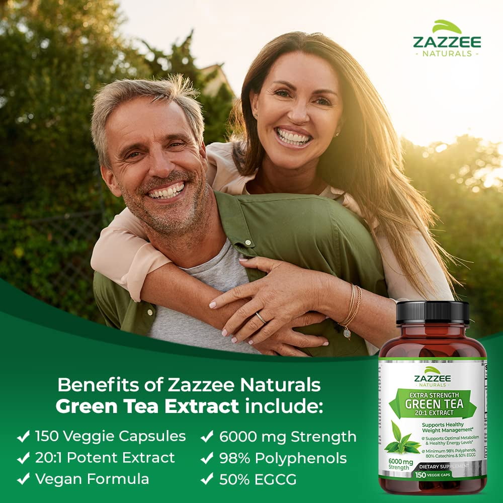 Zazzee Extra Strength Green Tea 20:1 Extract, 6000 mg