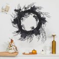 thumbnail image 5 of SUOKOM Halloween Wreath, 21.6in Black Spider Artificial Wreath with LED Lights, Halloween Wreath for Front Door Decoration Battery Operated Glitter Sparkling Wreath, Outdoor Window Porch Patio Wreath, 5 of 6