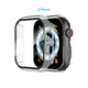 thumbnail image 2 of 2pcs Fashionable Unisex Black Pc Smart Watch Case 2-in-1 Ultra-thin Tempered Glass Screen Protector Film And Case, Compatible With Apple Watch Cover 38/40/41/42/44/45mm, Compatible With Se/9/8/7/6/5/4, 2 of 4