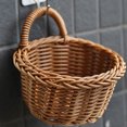 thumbnail image 3 of OULII Wicker Storage Wall Basket Hanging Wicker Baskets for General Users Light Brown 1Set, 3 of 8