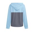 thumbnail image 6 of Brilliant Womens Tops Plus Size Womens V-Neck Sleeve Colorblock Sweatshirts Hoodies Tunic Tops with Drawstring Clearance Clothes under $5.00, 6 of 6