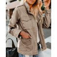 thumbnail image 3 of Sherrylily Women Military Anorak Utility Coat Casual Zip Up Lightweight Jacket with Pockets, 3 of 6