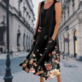 thumbnail image 3 of Vestido Elegante Silueta Favorecedora Diseño De Moda Cuello Redondo Bolsillos A Media Pierna FLhrweasw Nuevo, 3 of 8