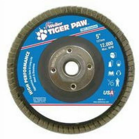 UPC: 0012382511333 | Weiler Fiber Disc 5 in Dia 5/8in Arbor 60 Grit 98838