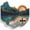 Ver B, variant on Mountain Lake Sunset Metal Wall Art with Fishing Boat Design, Nature Wall Decor, MHS01