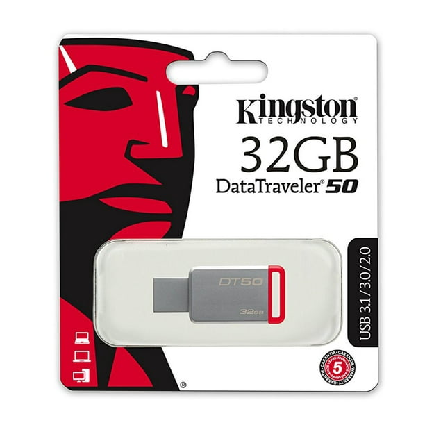 Kingston DT50 32GB USB 3.1 Gen 1 (USB 3.0) jusqu'à 110MB/S Lire Lecteur USB