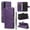 Purple, variant on Wallet Case for Samsung Galaxy A15 with Card Holder, PU Leather Flip Folio Shell Wrist Strap Stand Function Magnetic Closure Shockproof Protective Phone Cover for Samsung Galaxy A15, Black