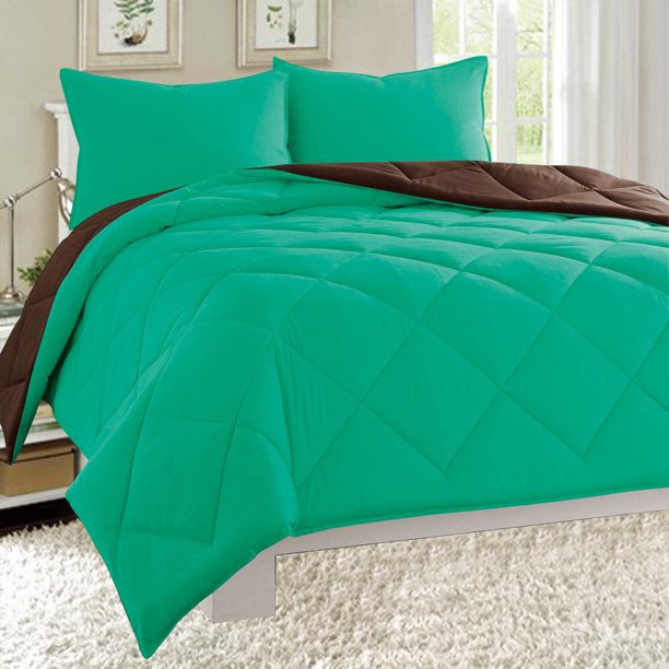 Dayton Twin Size 2Piece Reversible Comforter Set Soft Brushed