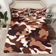 thumbnail image 2 of Homewish Camo Camouflage Full Size Sheets 4-Piece for Teens Female Men,Abstract Geometric Breathable Bed Sheets,Black Brown Lightweight Sheet Sets,Breathable Home Decor, 2 of 7
