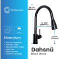 thumbnail image 4 of Grifo Brudermaim Dahsnü desplegable negro mate de latón sin plomo, 4 of 9