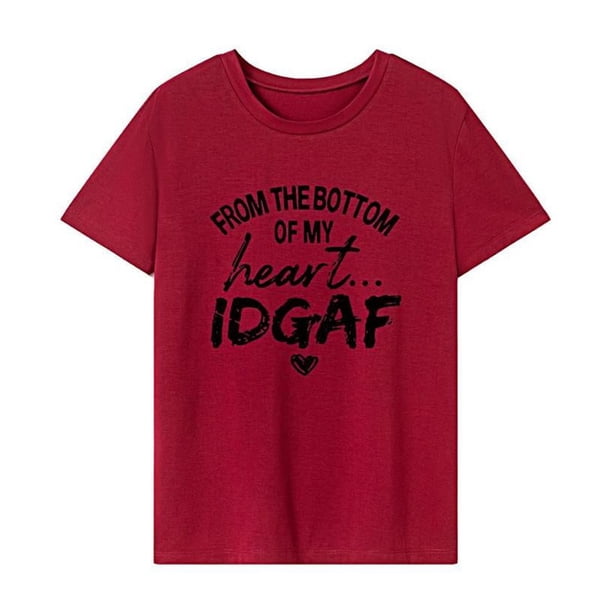 Camiseta de mujer Camisa de cuello redondo Ropa deportiva Recuerdo Camiseta básica suave para viajar XL