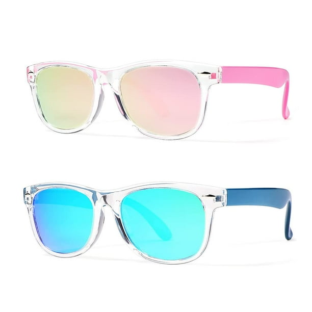 Lentes de Sol Pro Acme Polarizados para Niños de Caucho TPEE Flexibles, 3-12 Años, Paquete de 2