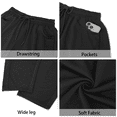 thumbnail image 5 of Sundazz Barrel Sweatpants Women Baggy Wide Leg Sweat Pants Drawstring Workout Pants with Pockets, XS-XL, 5 of 7