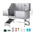 thumbnail image 1 of VEVOR 62 Inch Dog Grooming Bath Tub Stainless Steel w Ramp Water Filter Left, 1 of 9
