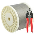thumbnail image 2 of TECSPACE 500Ft Stainless Steel Wire Rope, 1/8” T316 Stainless Steel Wire Cable, 7 x 7 Strands Construction, 2100lbs Breaking Strength Cable for Railing Decking, Guard Net, Garden Fence, 2 of 7