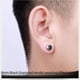 thumbnail image 3 of Pendientes de diamantes de colores no alergénicos, pendientes de acero inoxidable para hombres y mujeres, pendientes sin perforaciones, pendientes de acero de titanio, 3 of 5