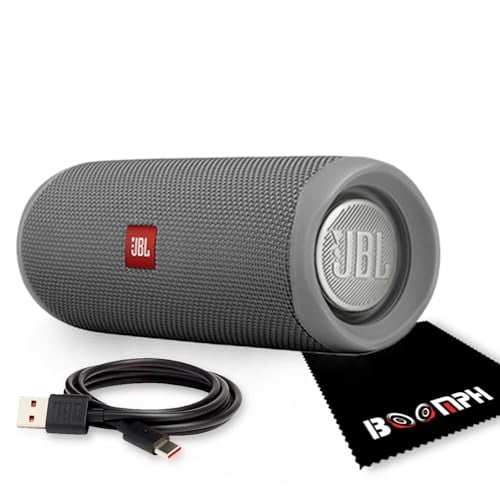 JBL Flip 5: Altavoz Bluetooth inalámbrico portátil, resistente al agua IPX7 - Gris