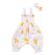 thumbnail image 4 of Odeerbi 0-1 Años Niñas Rompers de Verano Impresión de Limón Ruffle Satén Traje de Ocio Linterna Pantalones Generales Pantalones Haren Con Banda de Cabeza, 4 of 9