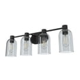 thumbnail image 2 of Hunter - Lochemeade 4-light Natural Black Iron, Medium Size Vanity Light, Dimmable, Modern Style, for Bedrooms, Dining, Living Rooms - 19711, 2 of 8