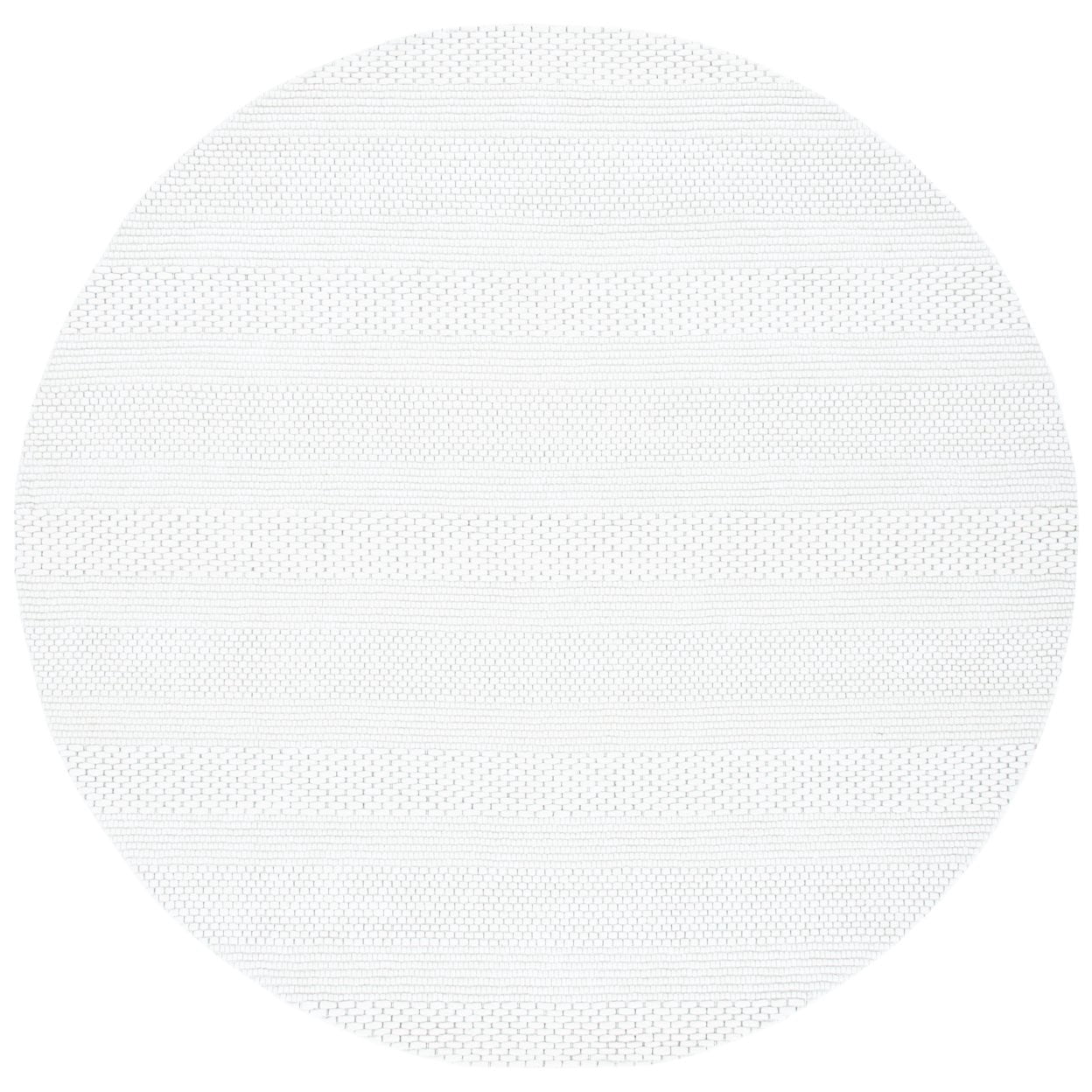 SAFAVIEH Marbella Cassarah Striped Area Rug, Ivory, 7' x 7' Round