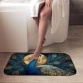 thumbnail image 4 of 1pc Peacock Absorbent Non-Slip Bathroom Thickened Flannel Rug Decor,Soft,Quick Drying,Suitable For Indoor/outdoor Use,Bathrooms,Bedrooms,Kitchens,Terrace,Laundry Rooms,16"x24", 4 of 9