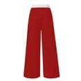 thumbnail image 5 of AHTJRT Drawstring Sweatpants for Kids Baggy Wide Leg Elastic Waist Trousers with Pockets Fall Spring Workout Trainning Jogger Pants Red 4-5 Years, 5 of 9