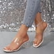 thumbnail image 2 of Vestidos de Verano de Tamaño Mayor de las Mujeres Correas de Tacón Del Dedo Del Pie Superior Transparentes para Tacones Altos Sandalias de Moda Y Cómodas, 2 of 7