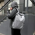 thumbnail image 2 of Gifts for Family Men Backpack 17.3 In USB Charging Laptop Computer Bag Casual Business Gray, 2 of 6