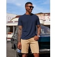 thumbnail image 3 of COOFANDY Mens Henley Shirts Short Sleeve Casual Button Textured T Shirt Basic Soild Tee Henley Summer Top, 3 of 6