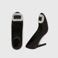 thumbnail image 4 of 2024 Escarpins en Satin Talons Fins pour Femmes Boucle Talons Strass Chaussures de Mariage Rouges Tête Ronde Chaussures de Travail Professionnelles FGS, 4 of 7