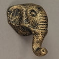 thumbnail image 6 of Zeckos Gold Cast Iron Elephant Head Cabinet Drawer Pulls Set of 6, 6 of 7