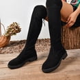 thumbnail image 5 of Women's Over The Knee High Boots Platform Thigh High Round Toe Long Boots, 5 of 8