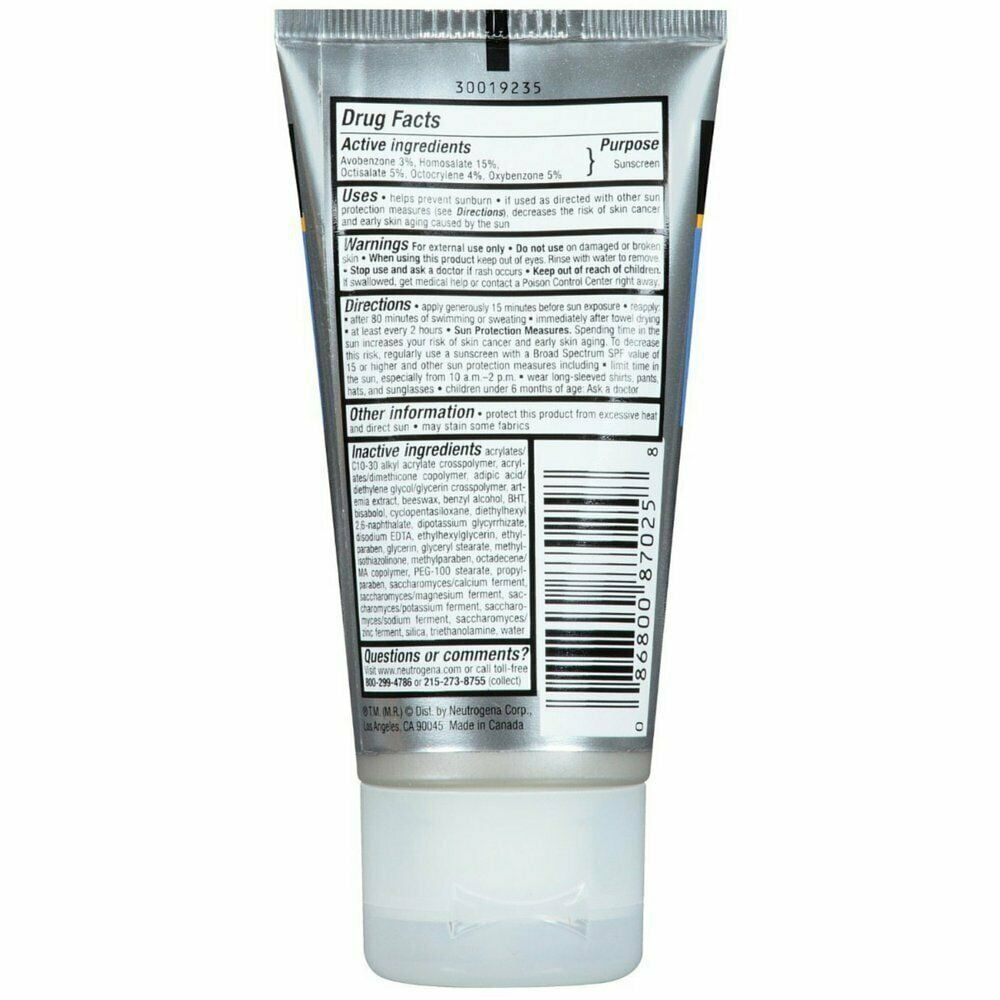 Neutrogena Face Lotion Sunscreen Broad Spectrum SPF 70+, 2.5oz, 3-Pack