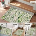 thumbnail image 5 of Green Leaves Entryway Rug 2'x3'&nbsp; Non Slip Front Door Mats, Elegant Pastoral Summer Botanical Rustic Entrance Rugs Indoor Outdoor Carpet, Washable Floor Mats Small Area Rug for Bedroom Kitchen, 5 of 8