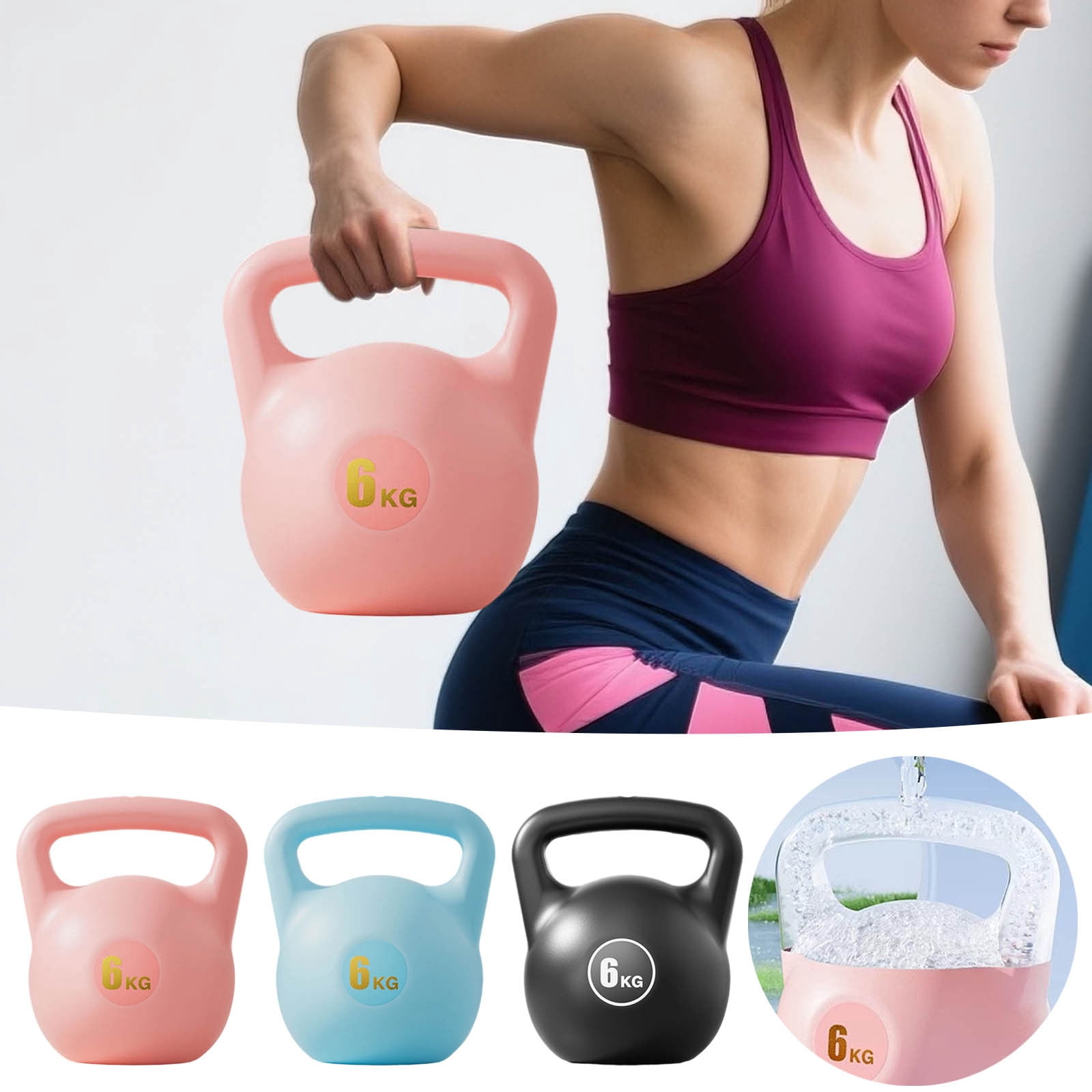 6-kilogram soft kettlebell in various colors, with non- handles, ideal for home workouts, and guaranteed to be safe