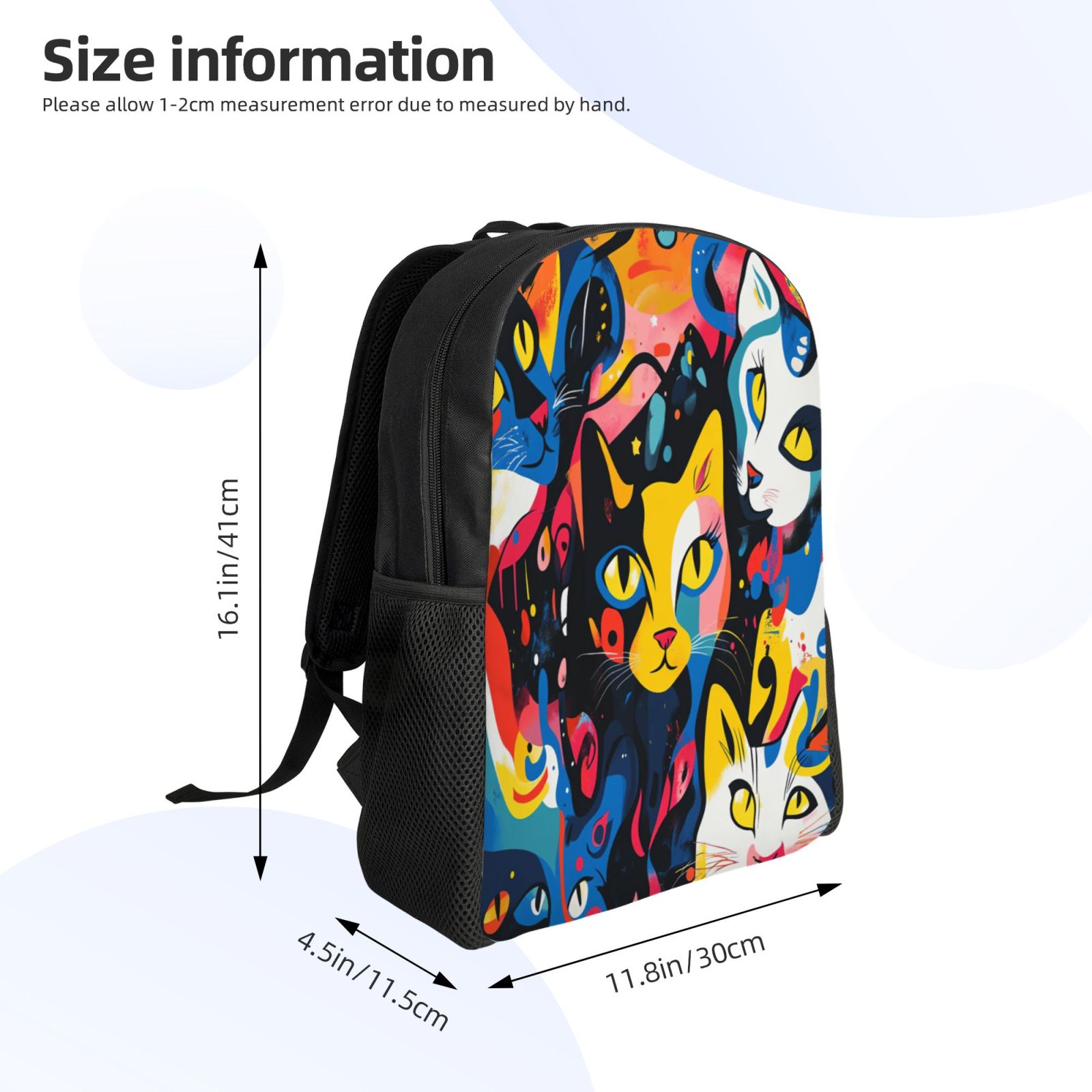 Cat Backpack Double Shoulder Backpack Durable, Spacious, Ergonomic Design for Travel, Work & Outdoor Use